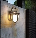 CITRA Outdoor Wall Light Fixture Bronze Exterior Wall Waterproof Lights Wall Mount with Water Glass Shade - Warm White,Corded Electric