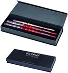 da Vinci Brushes Watercolor Brush Set, Black, Quill Size 2, Slant Size 10, Oval Size 12