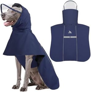 WINGOIN Dog Raincoat, Waterproof Dog Rain Jacket with Removable Hood