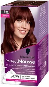 Schwarzkopf - Perfect Mousse - Coloration Cheveux - Mousse Permanente sans Ammoniaque - Masque Soin 96 % d'ingrédients d'origine naturelle - Acajou 586, 1 Unité (Lot de 1)