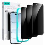 ESR 3 Pack for iPhone 17e/iPhone 16e/iPhone 14/iPhone 13/13 Pro Privacy Screen Protector, Anti-spy Tempered-Glass Privacy Screen Protector, Micro-curved Edges, Case Friendly