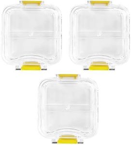 Dental Pillow Crown Box, YOUYA DENTAL 3Pcs Transparent Membrane Film Showcase Tooth Boxes Dental Crown and Bridge Box with Latch Denture Storage Boxes