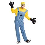 Disguise 119109T Minion Deluxe Adult Stuart Costume Despicable Sized, Cartoon, Multicolored, Medium