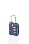 Samsonite TSA Approved 3-Dial Combination Metal Lock, Cable Lock for Luaggage/Backpack, Featuring a TSA-Approved, Stylish | Design & Durable, Blue
