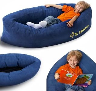 Sensory Chair for Kids — Sensory Soft Canoe for Children – Deluxe Adjustable Compression Peapod Foam Blue Lite