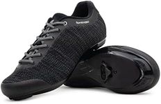 Tommaso Strada Aria Knit Men’s Indoor Cycling Shoes with SPD Cleats Pre-Installed for Echelon, Schwinn, & Bowflex Bikes - 47 Black, Black, 13