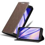 cadorabo Book Case works with Motorola MOTO X2 in COFFEE BROWN - with Magnetic Closure, Stand Function and Card Slot - Wallet Etui Cover Pouch PU Leather Flip