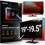 VINTEZ Universal 19", 19.5" - 16:9/16:10 Aspect Ratio - Computer Privacy Screen Filter for Widescreen Computer Monitors - 17.3" x 11.4" = 440 x 290 mm - Monitor Frame Hanging Type