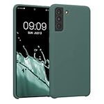 kwmobile Case Compatible with Samsung Galaxy S21 Plus Case - TPU Silicone Phone Cover with Soft Finish - Moss Green