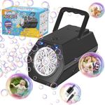 Bombble Portable Automatic Bubble Machine, Professional Bubble Maker 10000+ Bubbles per Minute with 240ML bubble solution Electric Bubble Toy for Children, Wedding, Birthday, Christmas Party (Black)