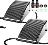 Bamgoten 2PCS 2026 Upgraded Solar Pool Heater, with Height-Adjustable Support Feet, Solar Water Heater for Above-Ground and Inground Pools, Includes 4 Adapters, 4 Hoses & Clamps, 4 Plumber Tapes