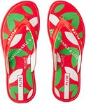 FLITE Women's RED Green Flip Flop & Slipper-8 UK (FL0283L)