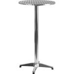 Flash Furniture 23.25'' Round Aluminum Indoor-Outdoor Folding Bar Height Table with Base