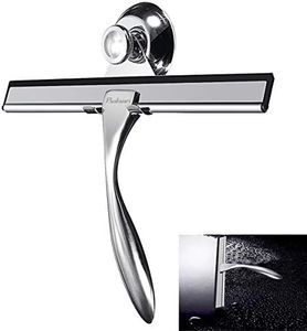 Baban Shower Squeegee Stainless Steel Window Squeegee Window Cleaner Shower Wiper with Suction Hook Ideal for Mirror, Window, Car Glass Cleaning