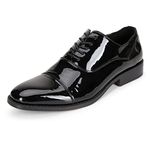 Kenneth Cole Unlisted Men's Half Time Oxford Shoes, Black/Patent, 6 UK