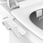 Ultra Slim Bidet, Soosi Self Cleaning Dual Nozzle (Frontal Rear/Feminine Wash) Fresh Cold Water Bidet for Toilet Non-Electric Bidets Toilet Seat Adjustable Water Pressure,Easy to Install