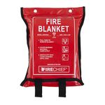 Firechief SVB3/K40 Kitemarked Budget Fire Blanket | Large Fire Blanket (1.2m x 1.8m) | Suited For Use Around The Home (Kitchen, Office, Garage)