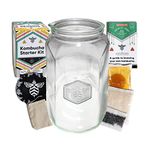 Craft A Brew Home Brewing Starter Kit Kombucha Tea Starter Kit – Home Kombucha Kit – Fermentation Starter with Kombucha SCOBY – 1 Gallon (3.8L)