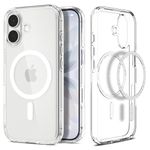 Spigen Ultra Hybrid MagFit Case for iPhone 17 (2025), Compatible with MagSafe Accessories [Anti-Yellowing] [Dura Clear] [Military-Grade Drop Protection] - Clear White