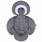 COOLBEBE New 2-in-1 Head & Body Supports for Baby Newborn Infants - Extra Soft Stroller Cushion Pads Car Seat Insert, Prefect for All Seasons