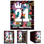 Gcardist 2024 21st Birthday Greeting Card, 21 Year Old Birthday Gift Card,Memory Back In 2003（Envelope）