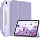 Fintie SlimShell Case for iPad Mini 7 (A17 Pro) 2024 / iPad Mini 6 2021, [Magnetic Clasp] Lightweight Stand Case w/Translucent Frosted Back Cover for iPad Mini 7th/6th Generation 8.3", Lilac Purple