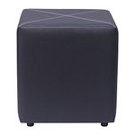 Columbus First Furniture Aspen Upholstered Square Ottoman (Black)