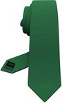 Kelly Green Tie Premium Mens Slim Gabardine Matt Necktie Tuxedo Classic Green Skinny Solid Corbata (Slim 2.35")