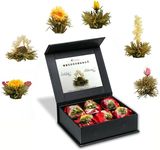 Creano Blooming Tea in Elegant Magnetic Box with Silver Embossing - 6 Flowering Tea - White Tea