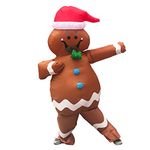 eLUUGIE Inflatable Gingerbread Man Costume Christmas Costume Cosplay Costume Men's Costume for Adults/Christmas Party