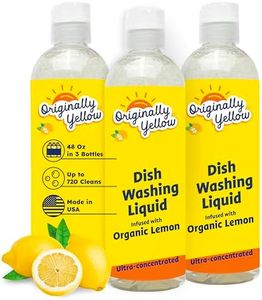 Originally Yellow USA Made Lemon Natural Dish Soap | Hypoallergenic Soap Great For Sensitive Skin as well as Pet & Baby Safe | Bulk 3 Pack