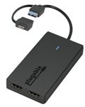 Plugable USB 3.0 or USB C to HDMI Adapter for Dual Monitors, Universal Video Graphics Adapter for Mac and Windows, Thunderbolt, USB 3.0 or USB-C, 1080p@60Hz