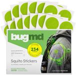 BugMD Squito Stickers Mosquito Repellent Patch Stickers for Adults (234 Stickers), Safe & Effective Insect Repellent Patches for Toddlers, Kids, Camping, Beach & Outdoor Essentials