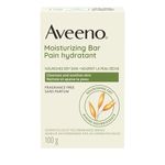 Aveeno Moisturizing Bar, Colloidal Oat, Cleanser, Non-Comedogenic, Fragrance Free, Gentle, with rich skin conditioners, 100 grams