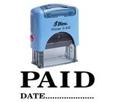 Paid with Date Self Inking Rubber Stamp Office Stationery Custom Stamp