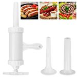 DURANTEY Manual Sausage Maker Food Grade Quality Sausage Filler Homemade Meat Stuffer Sausage Machine Filler Hand Operated Sausage Stuffer with 2 Funnel for Holiday Celebration Family Reunion