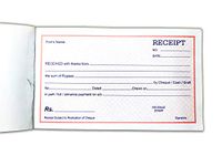 LRS Cash Receipt Book - 50 Sheets (Pack of 3)