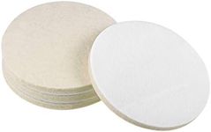 sourcing map 5 Inch Wool Felt Polishing Pad, Buffing Wheels Polish Pad,Flocking Hook & Loop Back for Random Orbital Sander 4pcs