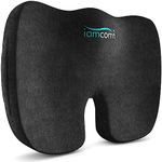 iamcomfi Coccyx Cushion - Medium Hardness - Seat Cushion for Office Chair Desk & Car, Driving - Premium Heat Sensitive & Durable Memory Foam Sitting Pillow