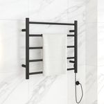 ADVWIN Electric Heated Towel Rail, Bathroom Towel Warmer Rack, Wall Mounted Electric Tower Rail Dryer Ladder Rack Black