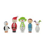 The Snowman and The Snowdog Wooden Skittles - Bowling Set Skittles Game for Kids, Indoor & Garden Toddler Toys - Wooden Toys for 2 Year Olds, Official Licensed Raymond Briggs Gifts by Orange Tree Toys