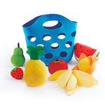 Hape E3169 Fruit Basket - Soft Food Accessories - Suitable for 18 months and up , Green