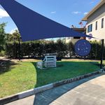 XINGRED 6.5'×6.5'×6.5' Royal Blue Sun Shade Sail Triangle Shade Cloth Waterproof Sunshade Canopy Awning,98% UV Block Water Resistant for Garden Carport Outdoor Patio Backyard (We Customize Size)