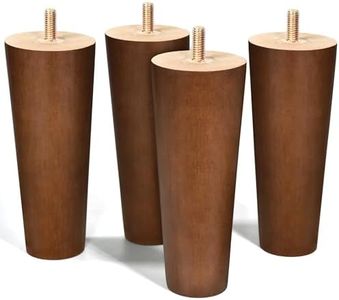 Wood Furniture Legs Set of 4 Sofa Legs 6 inch Walnut Finished Replacement Feet for End Tables Cabinet Dresser Furniture Restoration