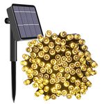 Solar String Lights Outdoor, 65ft 200 LED Solar Garden Fairy Lights Waterproof 8 Modes Solar Powered Decorative Lights for Patio, Garden, Yard, Tree, Home, Party - Warm White [Energy Class A+++]