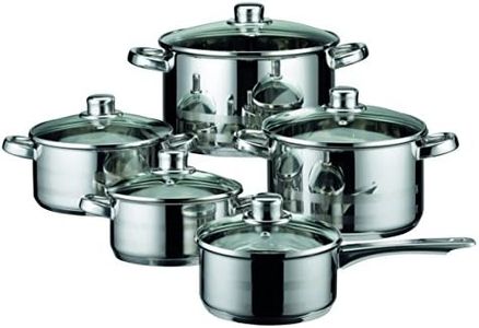ELO Cookware Utensilios de Cocina Sky Line 5 Piezas, Acero Inoxidable, Plata, 24 cm