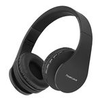 PowerLocus Bluetooth Headphones Over Ear, Foldable Wireless Headphones, Hi-Fi Stereo Headphone with Deep Bass, Micro SD/TF, FM Radio & Wired mode, Built-in Microphones, Soft Earmuffs for Phone/PC