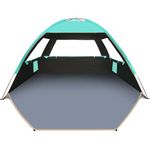 Gorich Beach Tent, Beach Shade Tent for 3/4-5/6-7/8-10 Person with UPF 50+ UV Protection, Portable Beach Tent Sun Shelter Canopy, Lightweight & Easy Setup Cabana Beach Tent