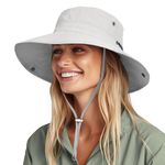 FURTALK Sun Hat for Women Men UV Protection Safari Hat Womens Summer Wide Brim Packable UPF50 Hiking Fishing Cowboy Style hat Grey