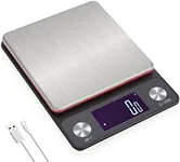 NEXT-SHINE Digital Kitchen Scale 0.1g 5kg 11lb, Rechargeable Food Scale Gram Scale 9 Measurement Units with 0.01oz Precise Graduation, Gram and Ounces for Weight Loss Baking Cooking Meal